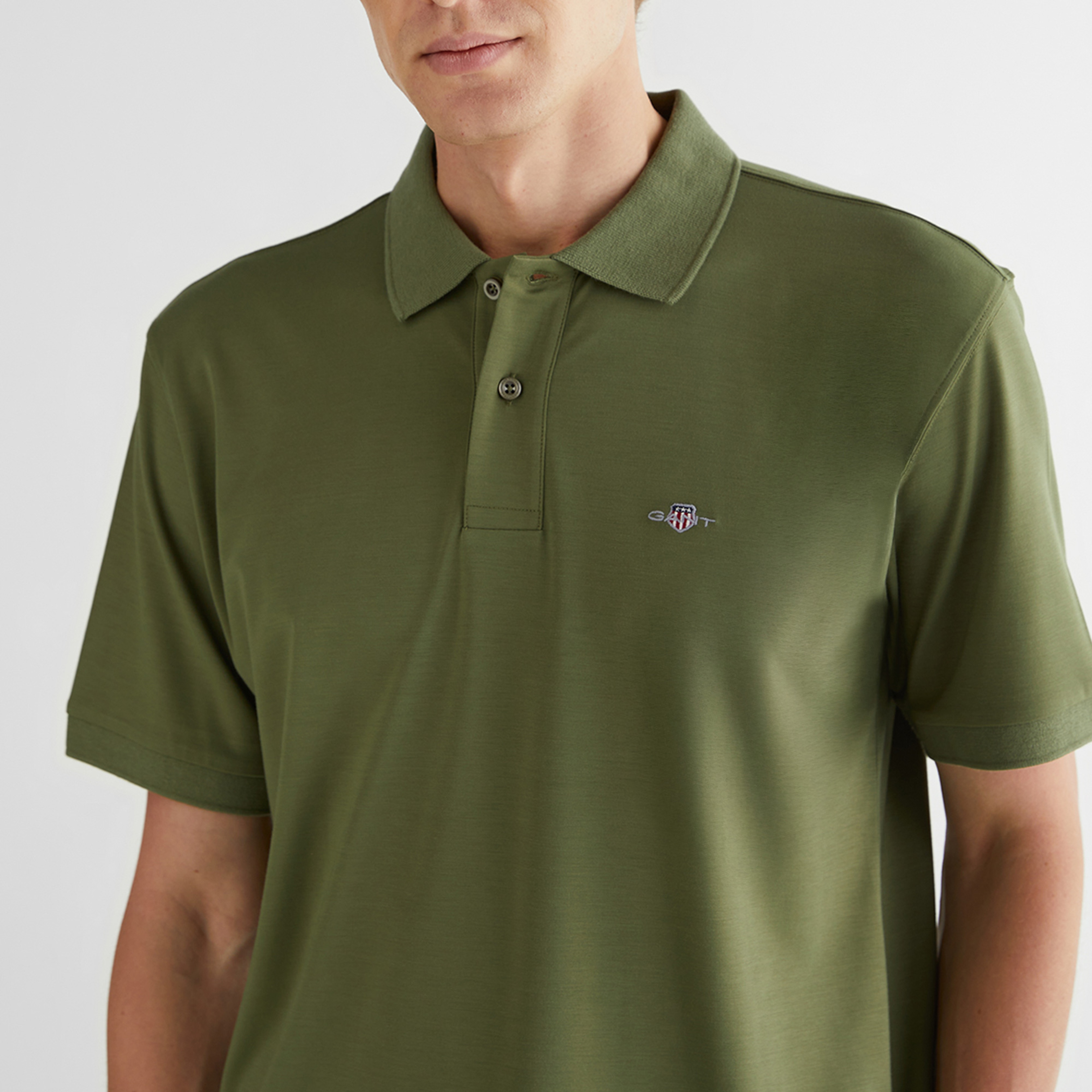 GANT Erkek Yeşil Relaxed Fit Polo