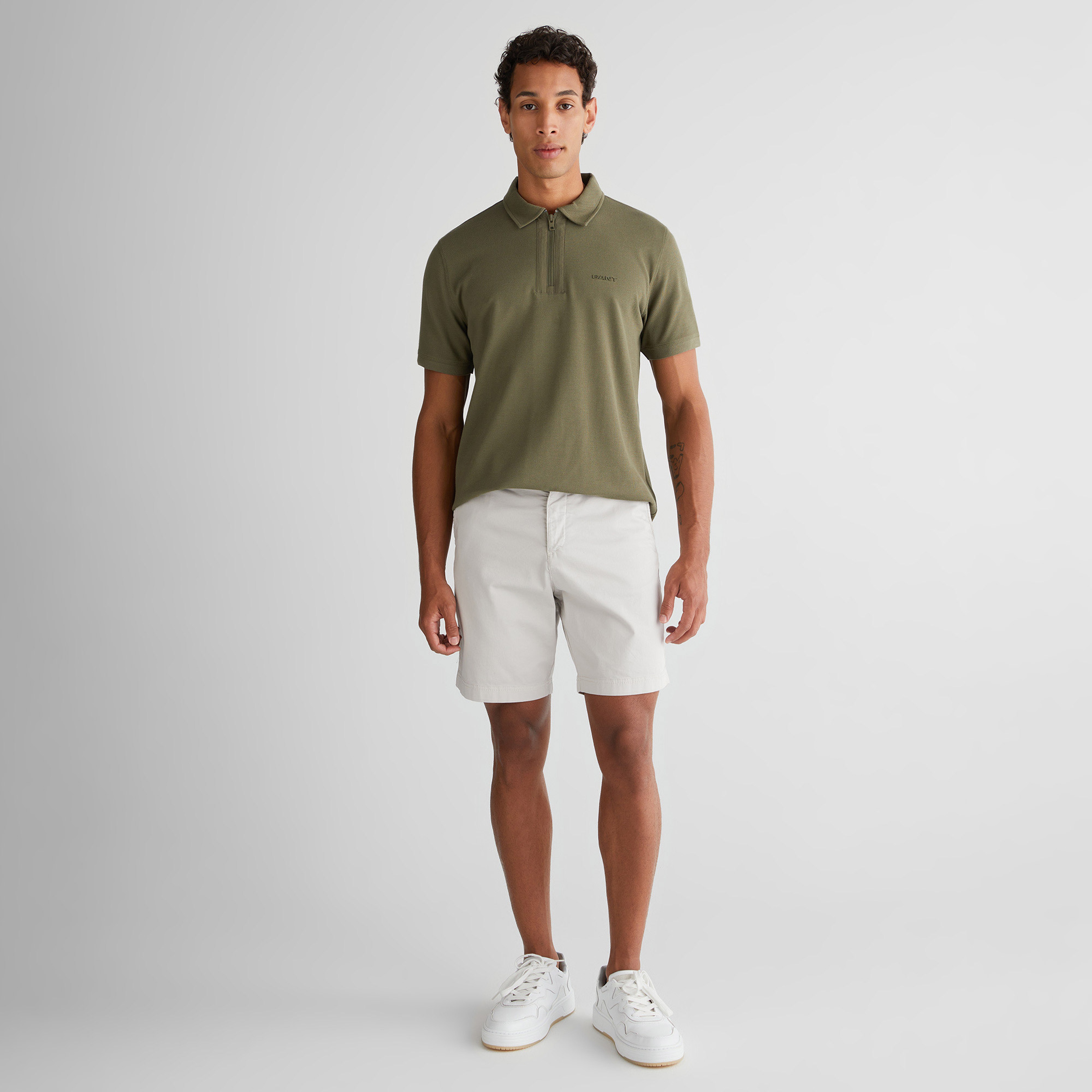 GANT Erkek Yeşil Regular Fit Logolu Polo