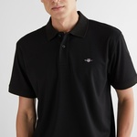 GANT Erkek Siyah Relaxed Fit Polo