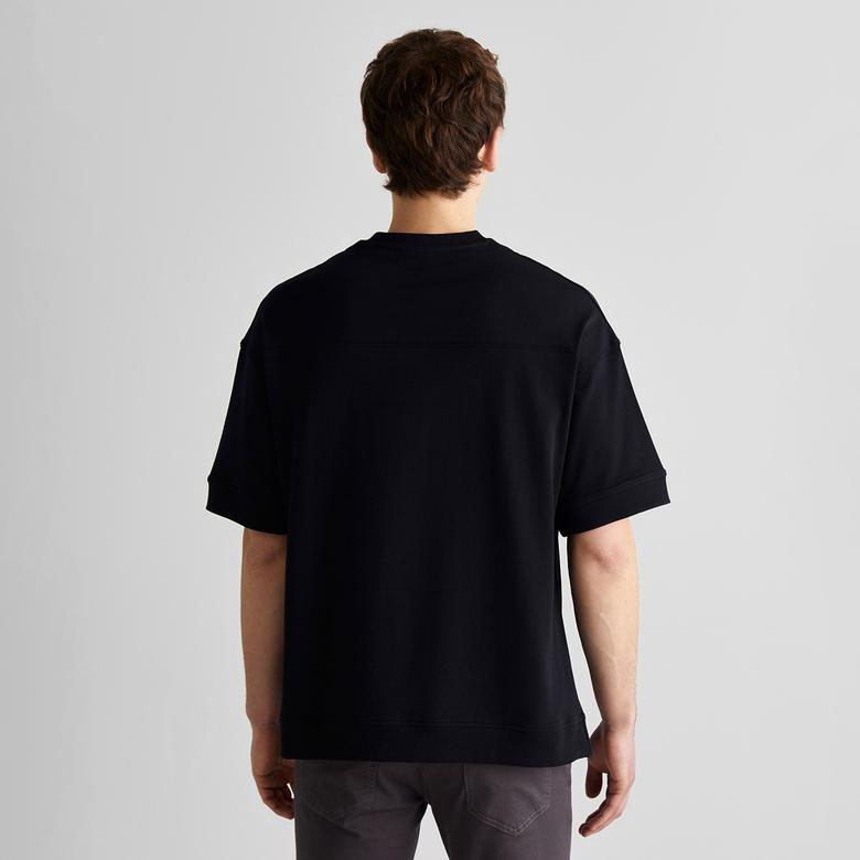 GANT Erkek Siyah Orijinal Fit Bisiklet Yaka Logolu T-Shirt