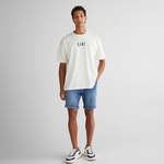 GANT Erkek Krem Relaxed Fit Bisiklet Yaka Logolu T-Shirt