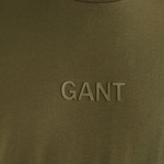 GANT Erkek Yeşil Relaxed Fit Bisiklet Yaka Logolu T-Shirt