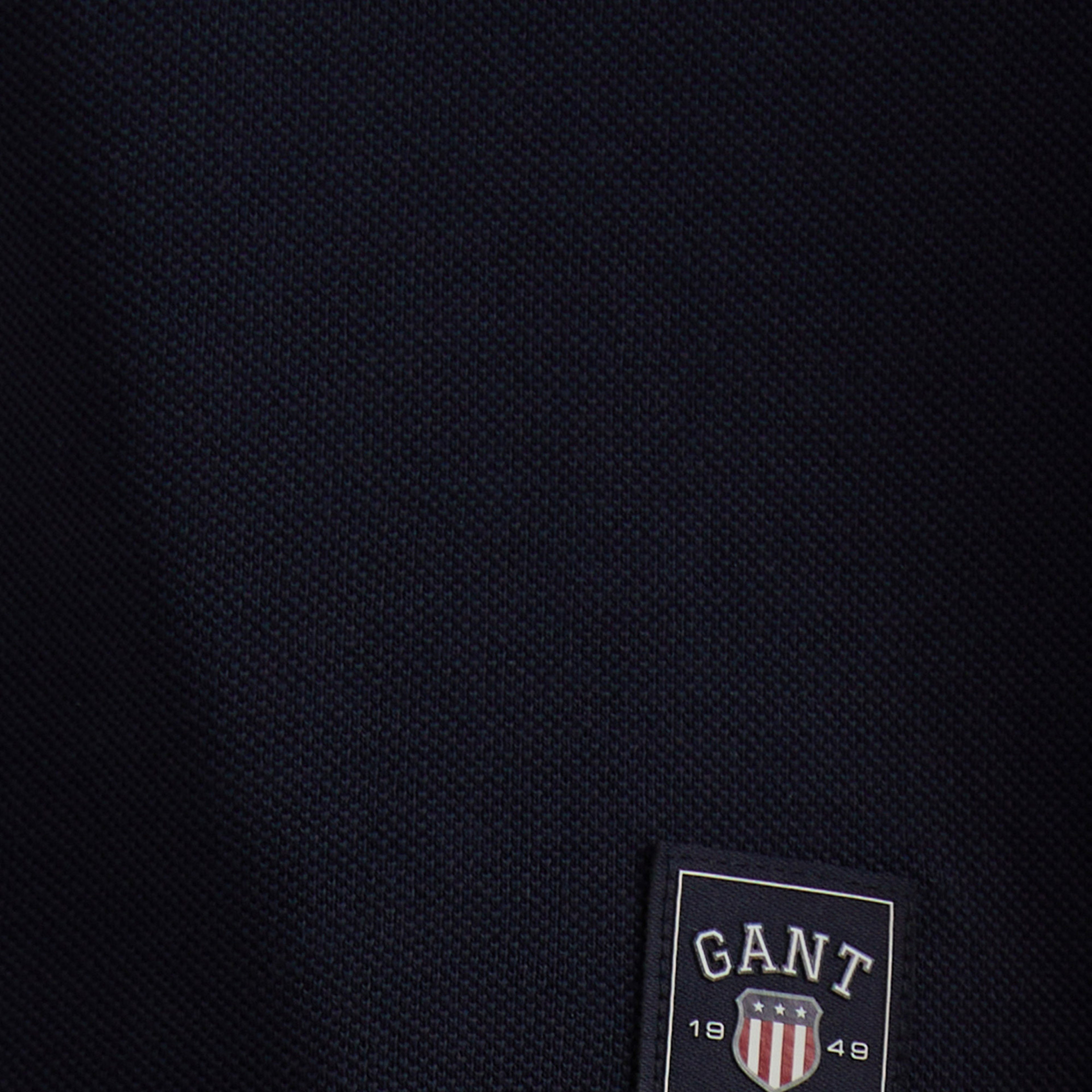 GANT Erkek Lacivert Relaxed Fit Bisiklet Yaka Logolu T-Shirt