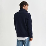 GANT Erkek Lacivert Regular Fit Yarım Fermuarlı Logolu Sweatshirt
