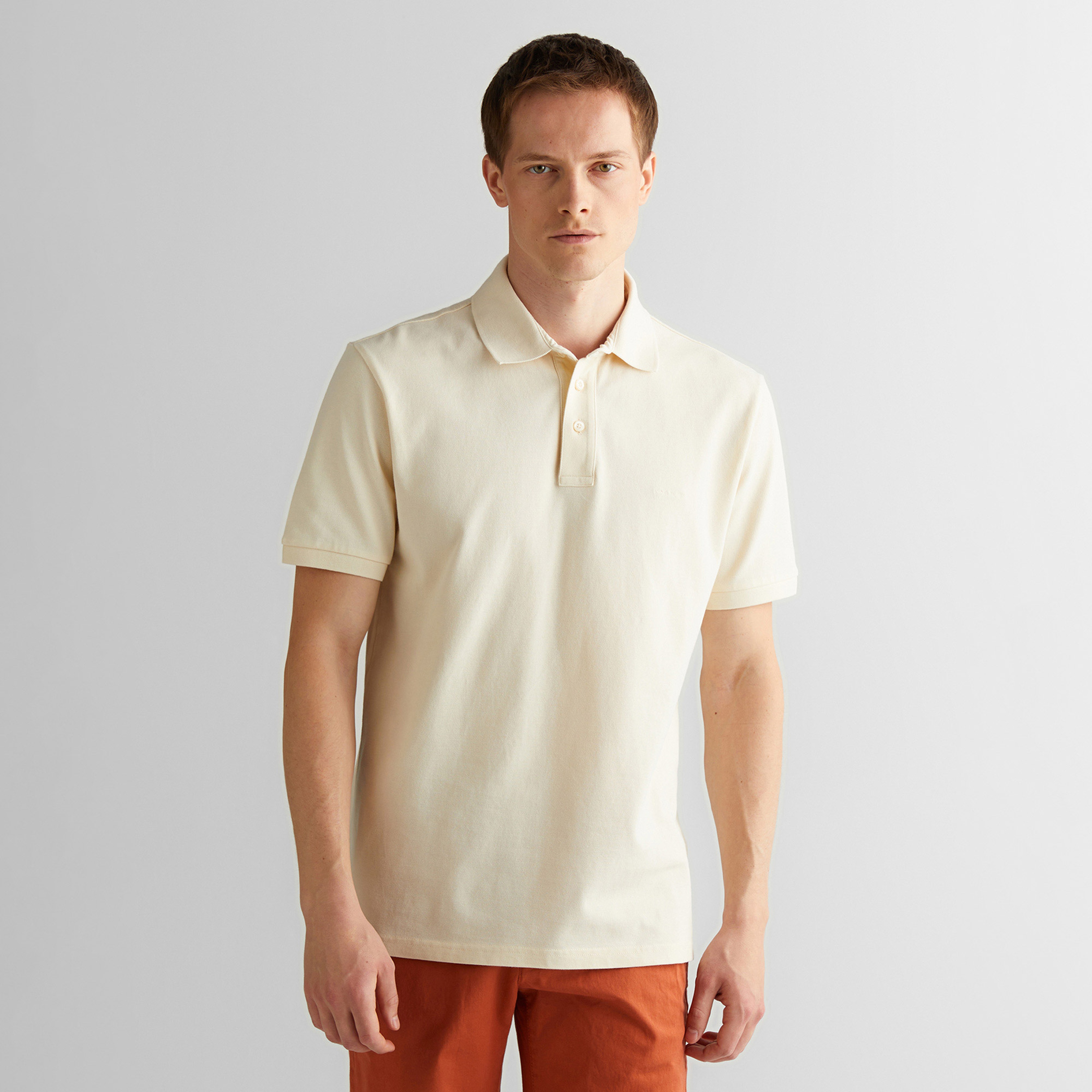GANT Erkek Beyaz Regular Fit Polo