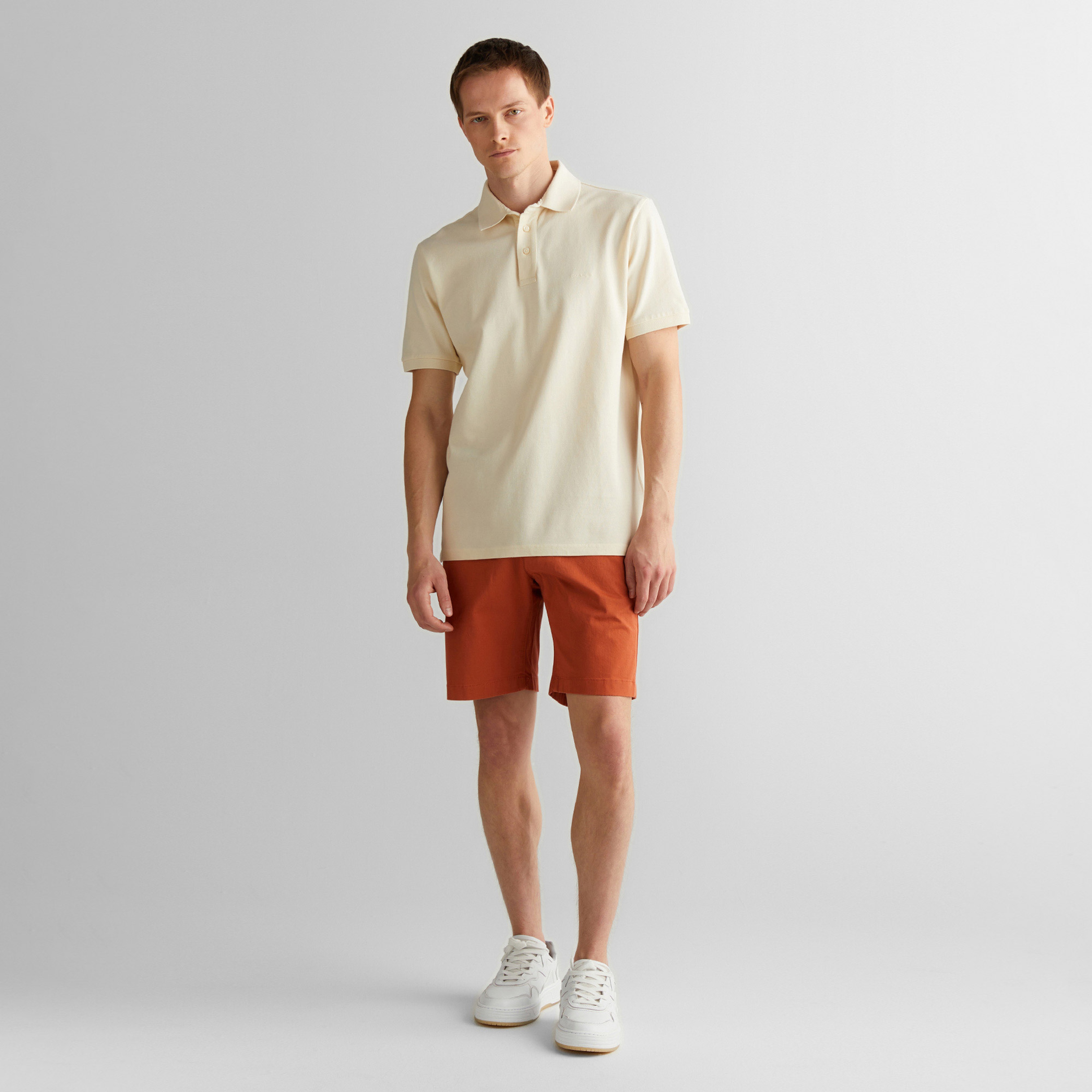 GANT Erkek Beyaz Regular Fit Polo