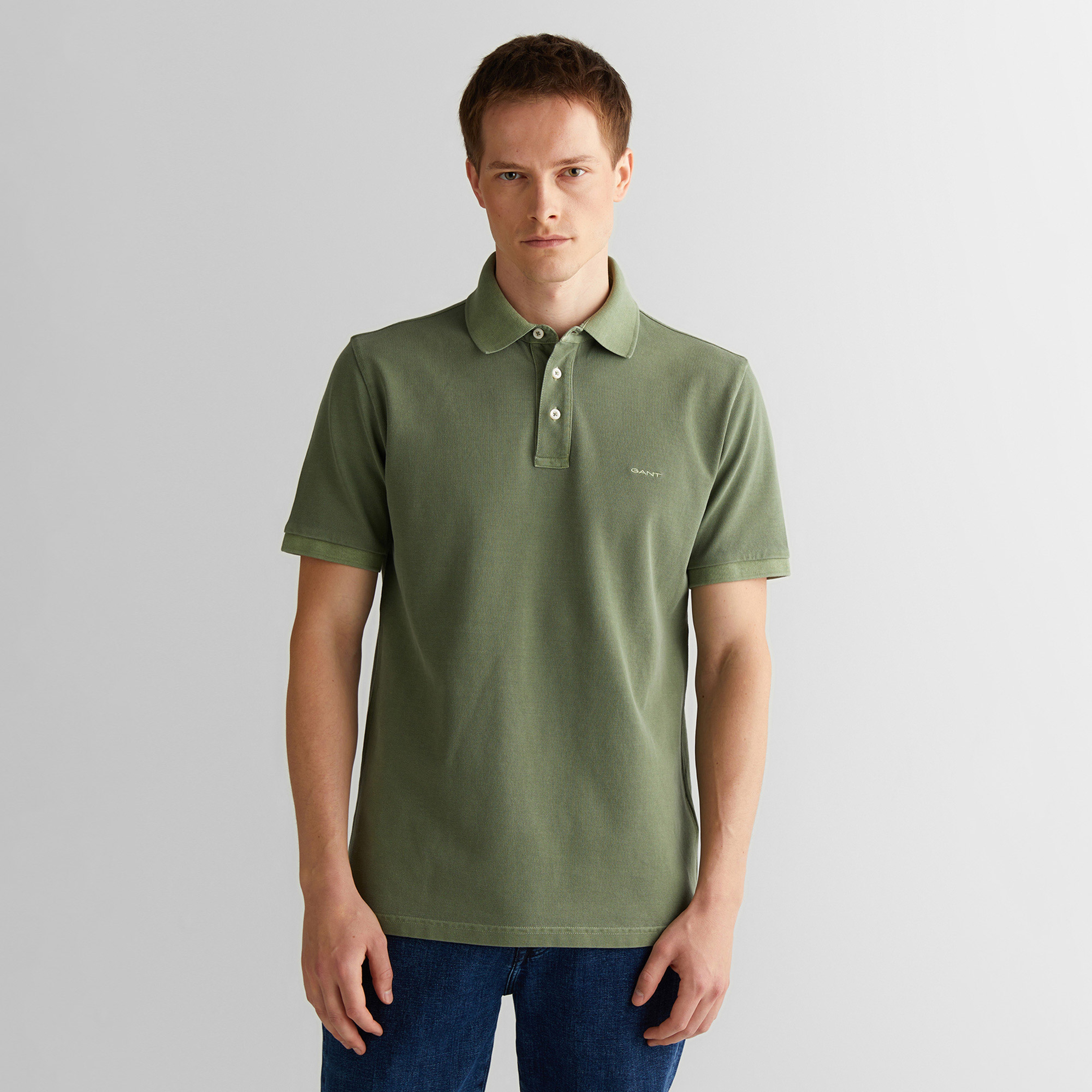 GANT Erkek Yeşil Regular Fit Polo