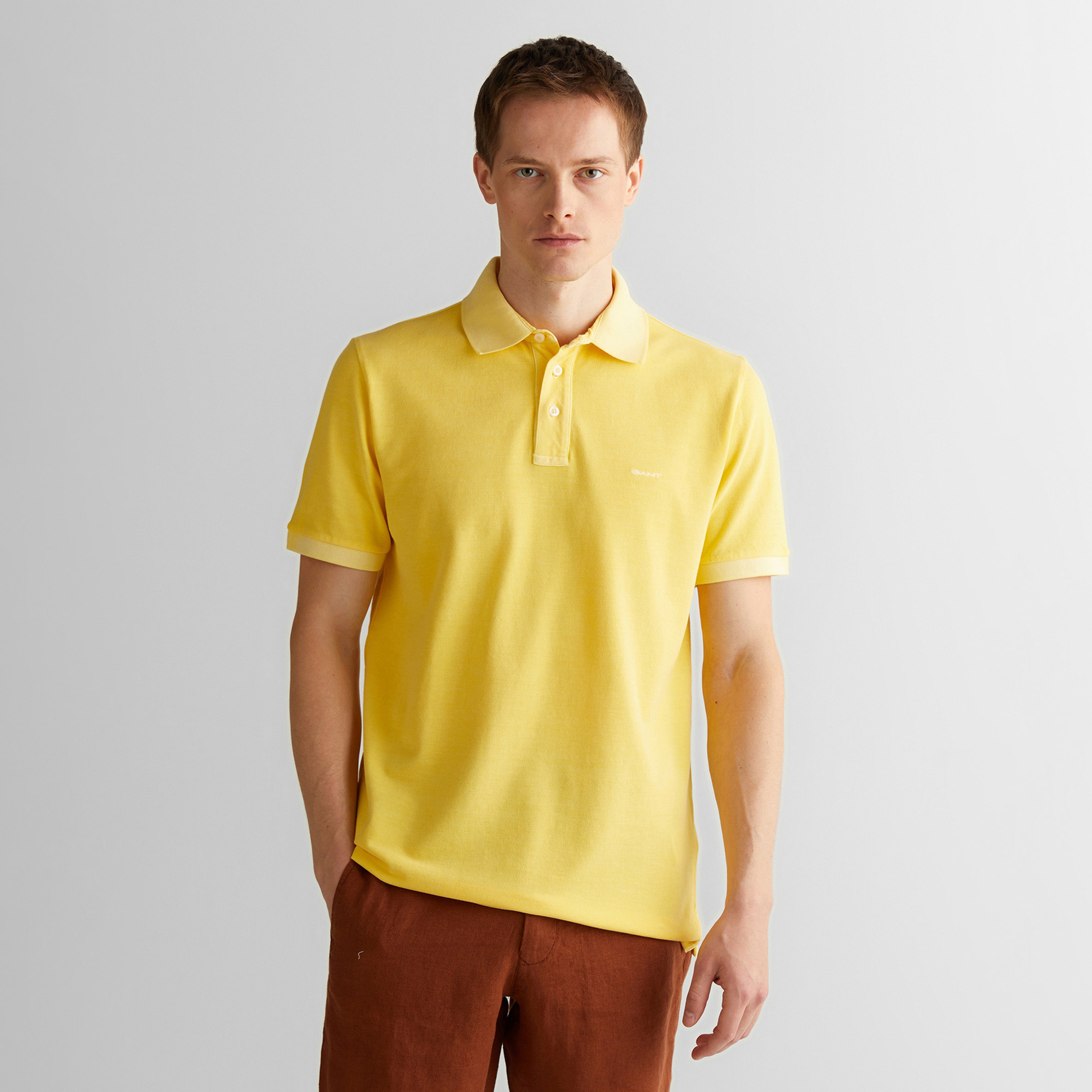 GANT Erkek Sarı Regular Fit Polo