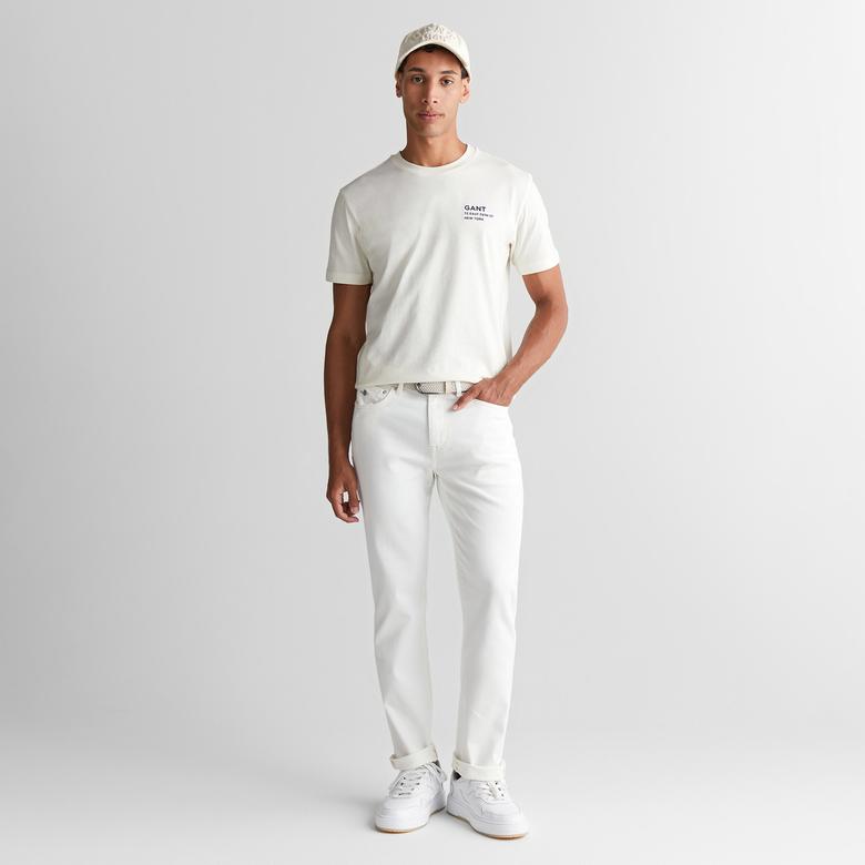 GANT Erkek Krem Regular Fit Pantolon