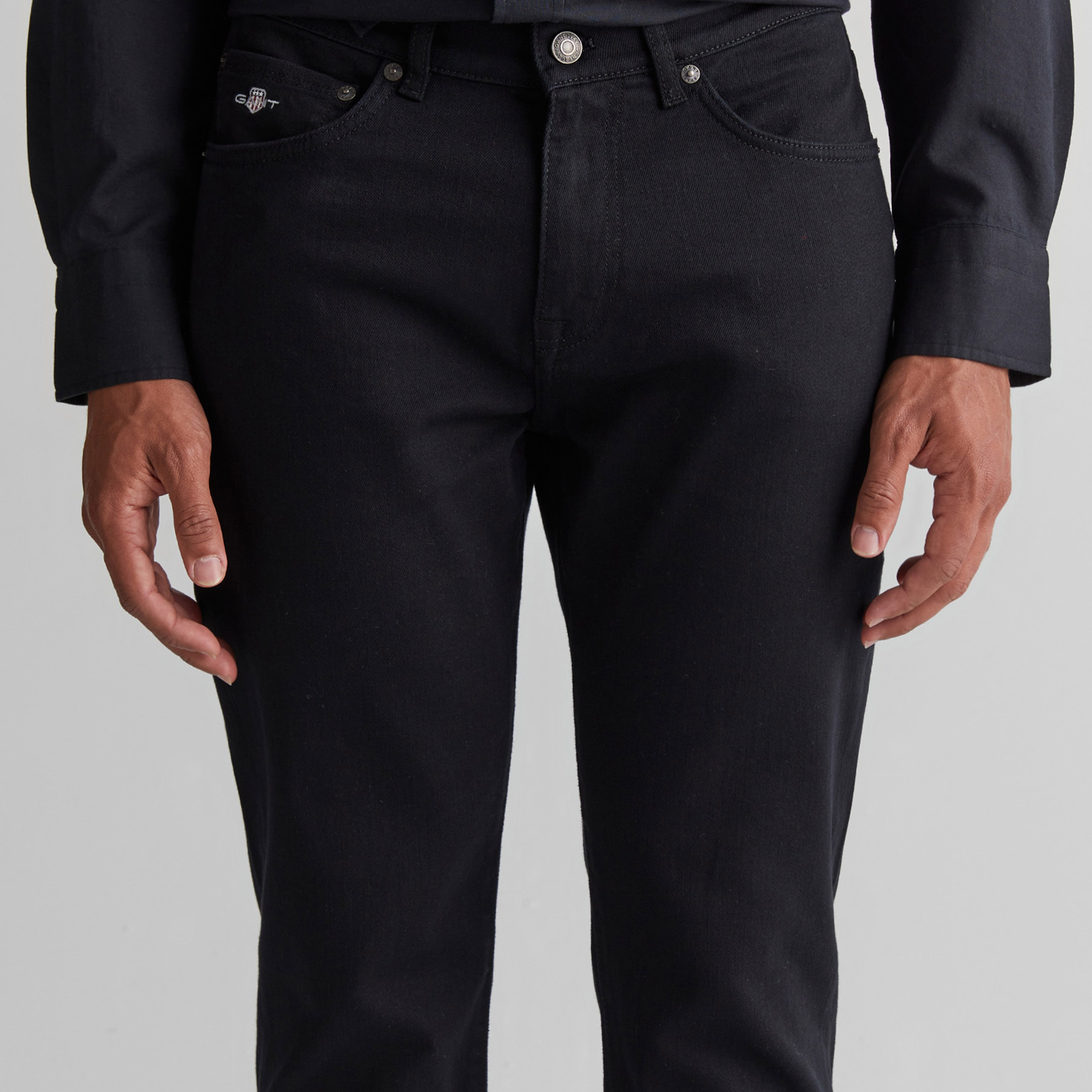 GANT Erkek Siyah Regular Fit Pantolon