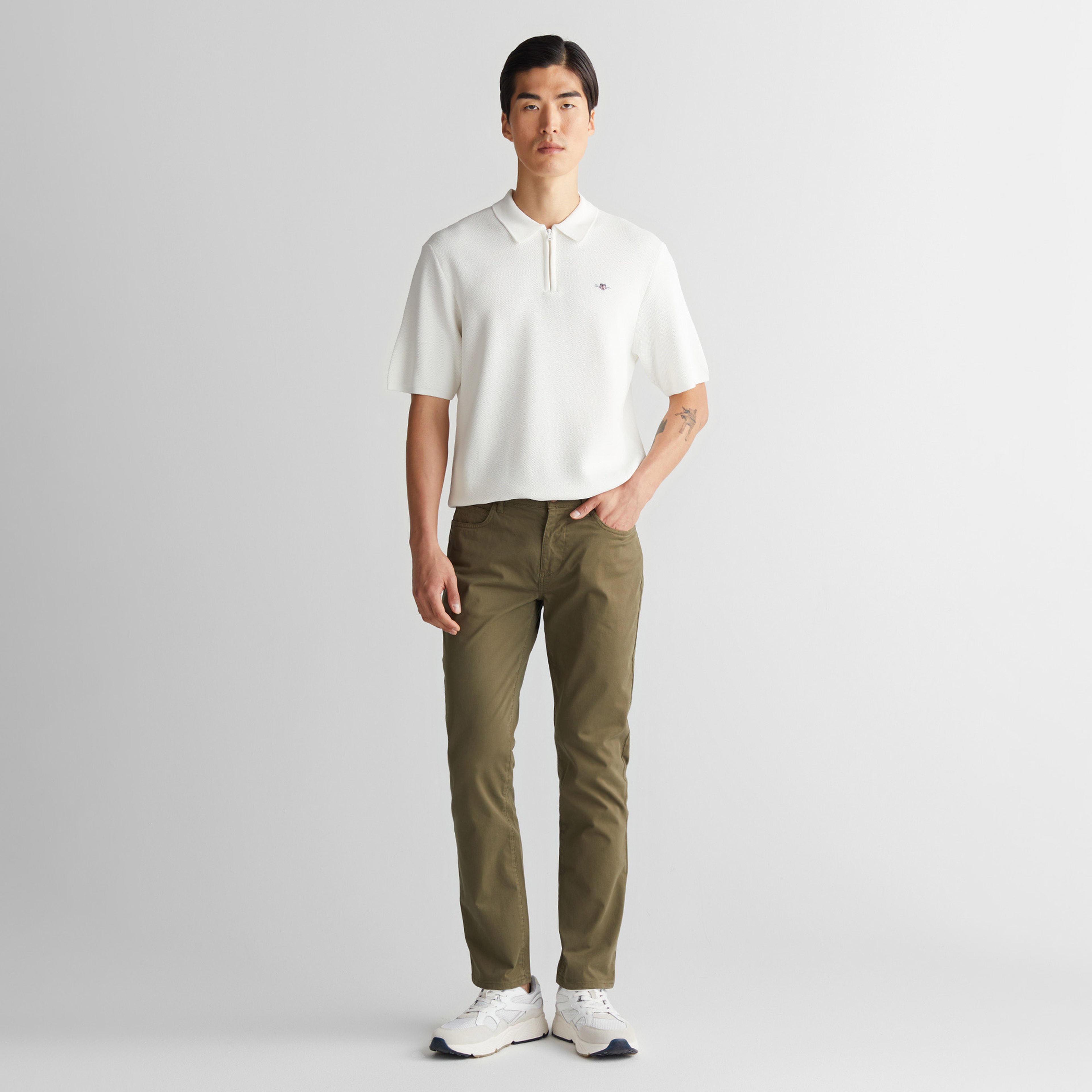 GANT Erkek Yeşil Regular Fit Pantolon