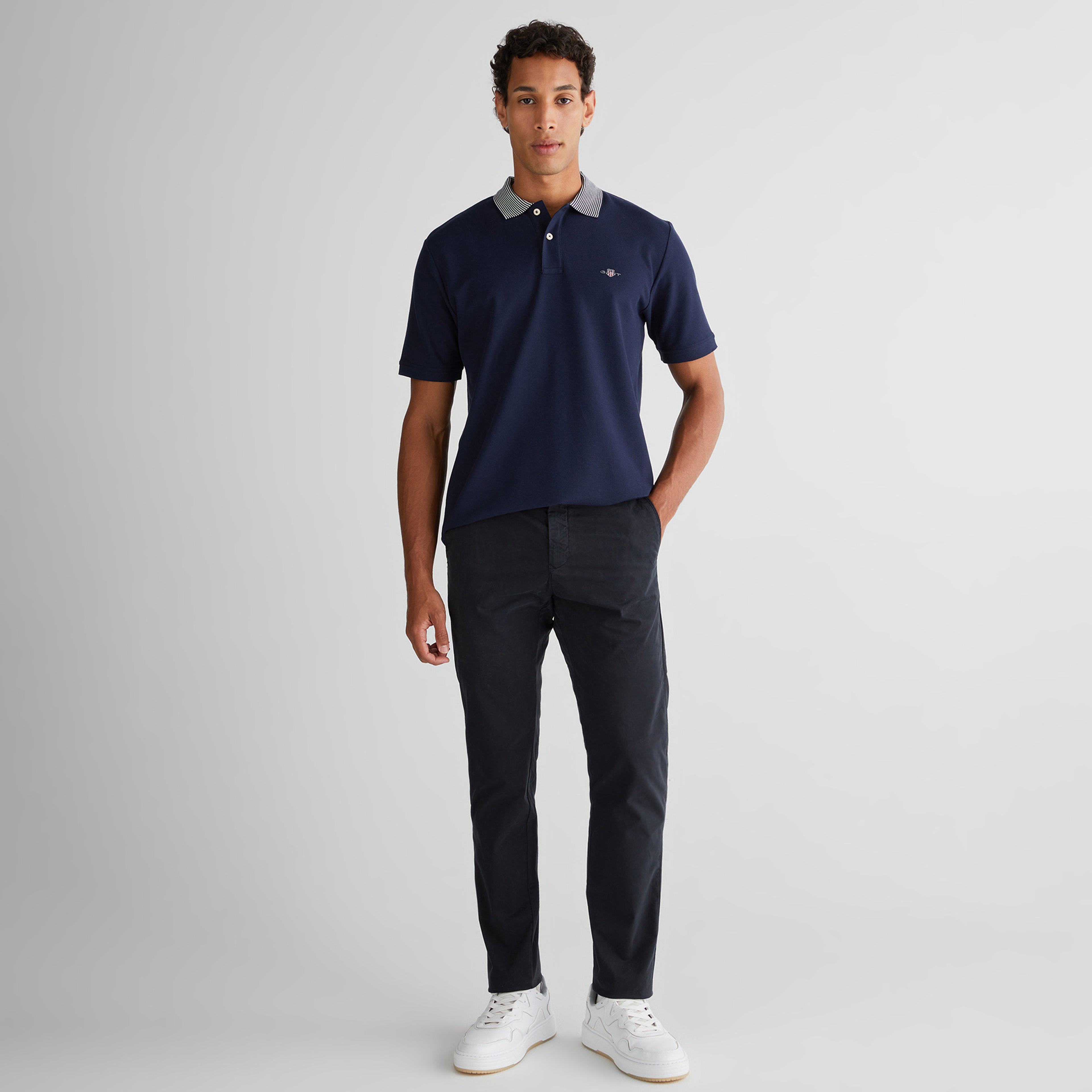 GANT Erkek Siyah Slim Fit Pantolon