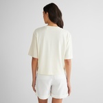 GANT Kadın Beyaz Bisiklet Yaka Renk Bloklu T-Shirt