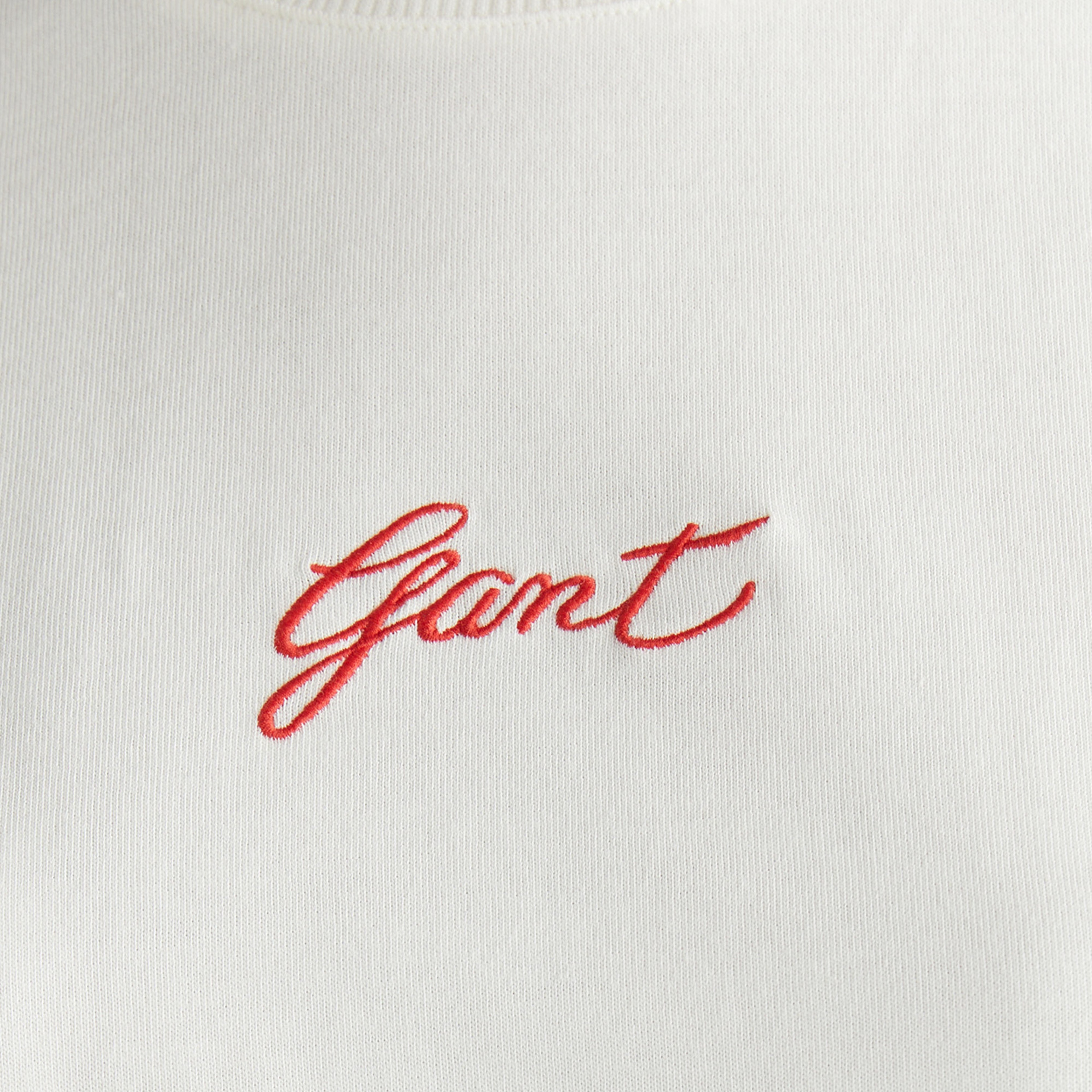 GANT Kadın Krem Bisiklet Yaka Logolu T-Shirt