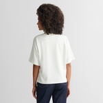 GANT Kadın Krem Bisiklet Yaka Logolu T-Shirt