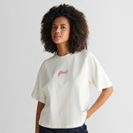 GANT Kadın Krem Bisiklet Yaka Logolu T-Shirt