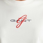 GANT Kadın Krem Bisiklet Yaka Logolu T-Shirt