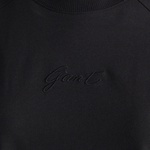 GANT Kadın Siyah Bisiklet Yaka Logolu T-Shirt