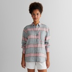 GANT Kadın Yeşil Klasik Yaka Çizgili Gömlek