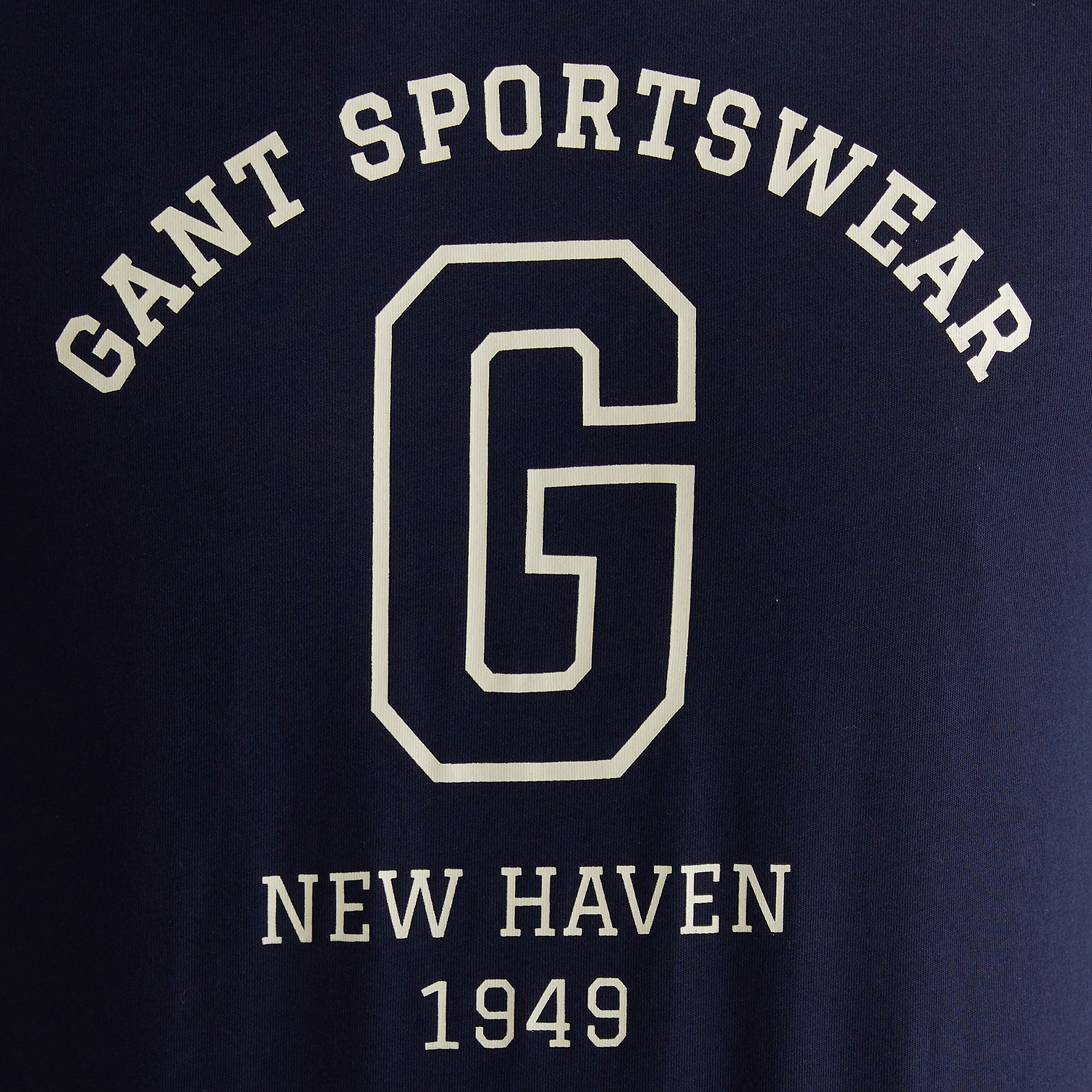 GANT Erkek Lacivert Regular Fit Bisiklet Yaka Logolu T-Shirt