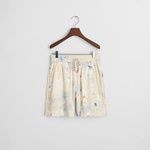 GANT Kadın Krem Relaxed Fit Desenli Şort