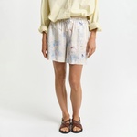 GANT Kadın Krem Relaxed Fit Desenli Şort