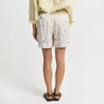 GANT Kadın Krem Relaxed Fit Desenli Şort