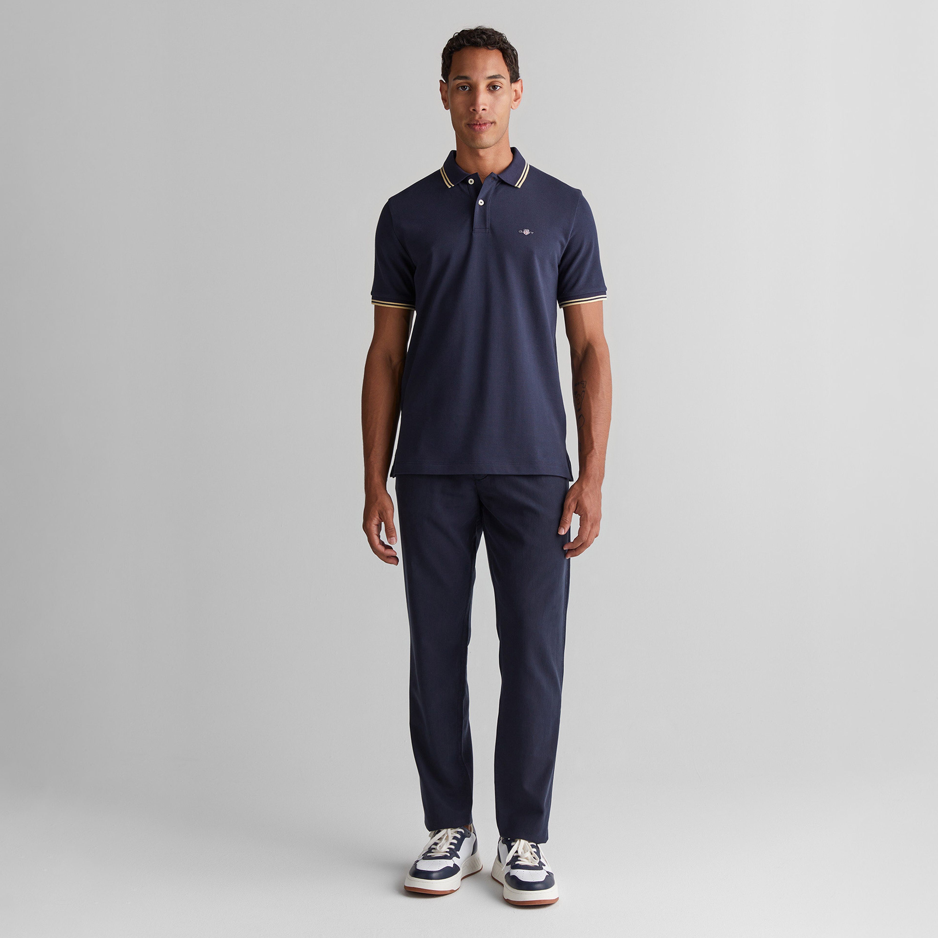 GANT Erkek Lacivert Regular Fit Polo