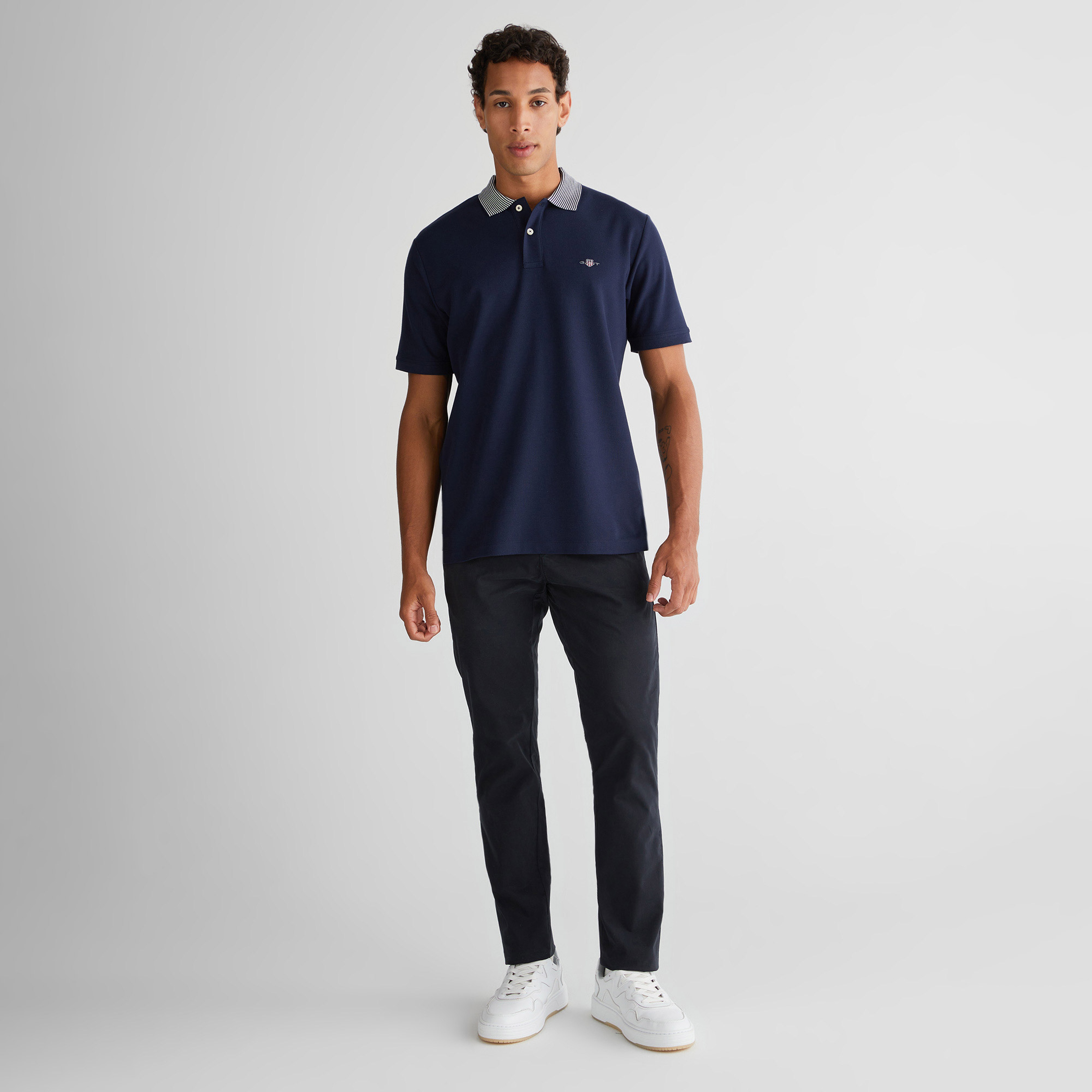 GANT Erkek Lacivert Regular Fit Polo