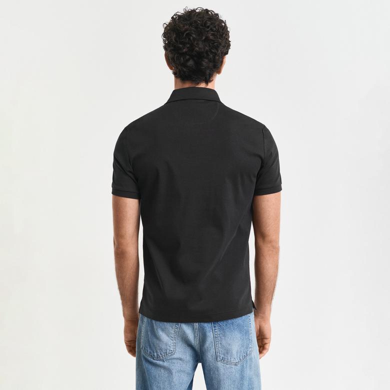 GANT Erkek Siyah Slim Fit Polo