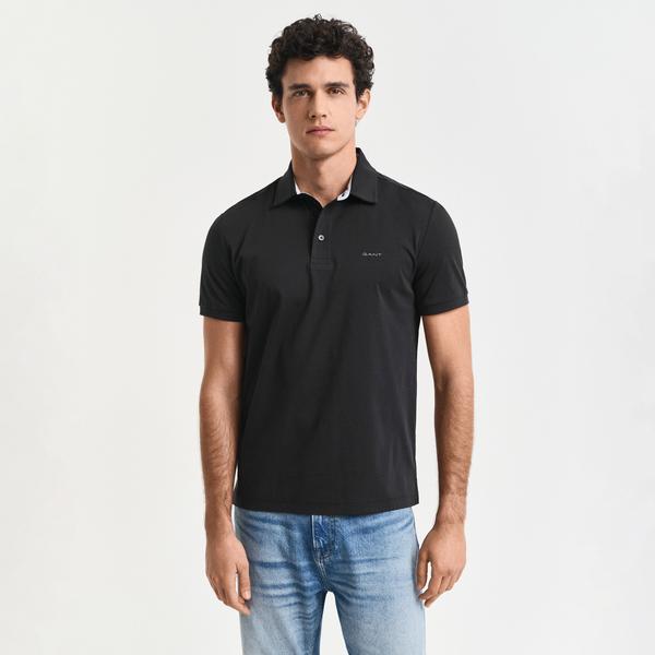 GANT Erkek Siyah Slim Fit Polo
