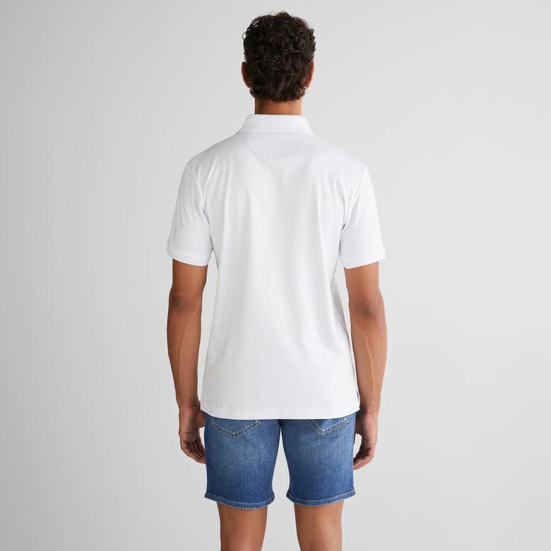 GANT Erkek Beyaz Slim Fit Polo