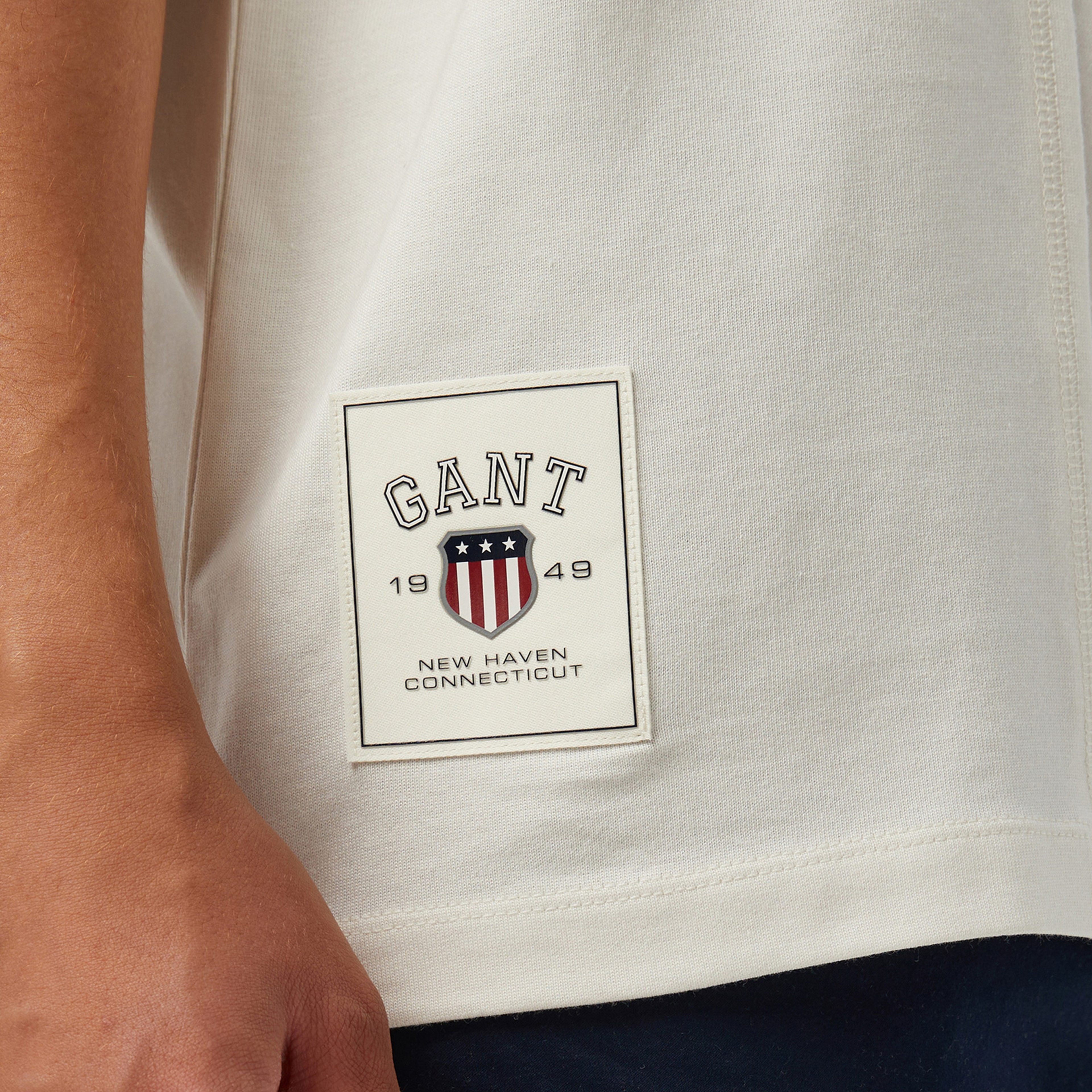 GANT Erkek Beyaz T-Shirt