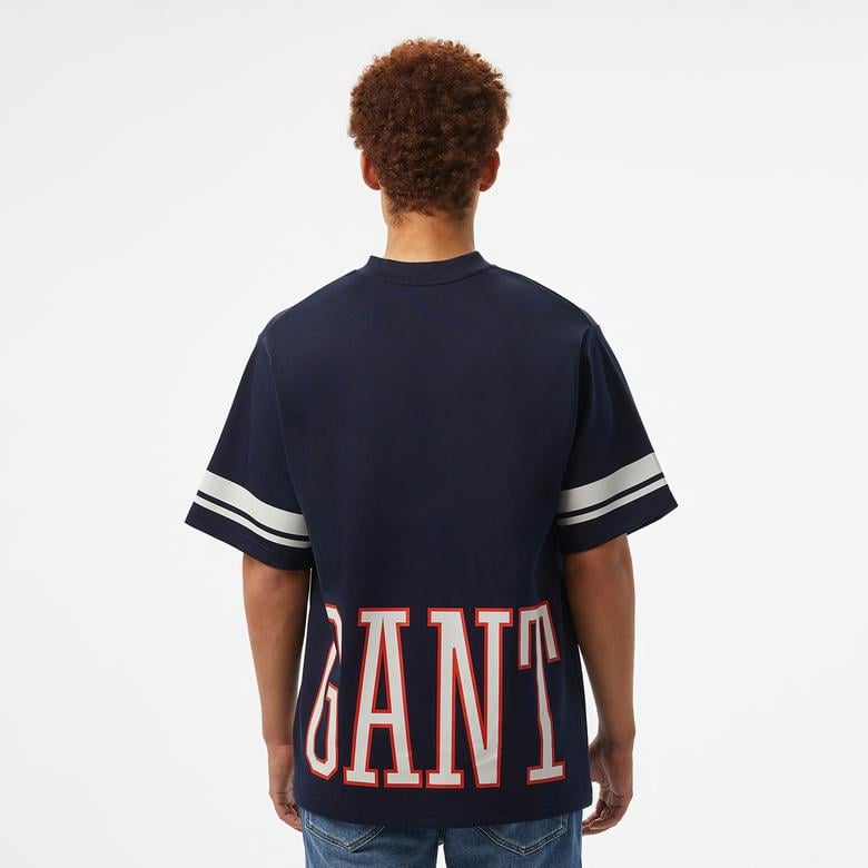 GANT Erkek Lacivert Oversize Fit T-Shirt