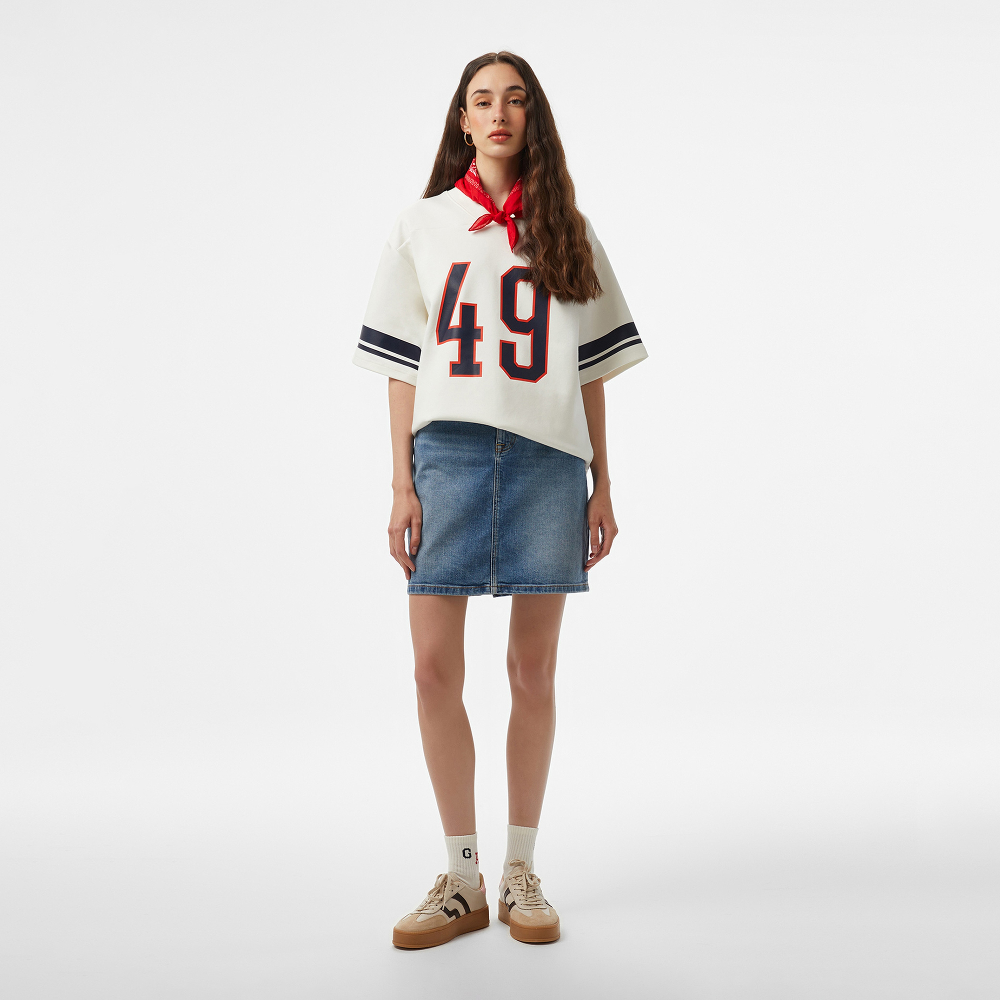 GANT Erkek Beyaz Oversize Fit T-Shirt