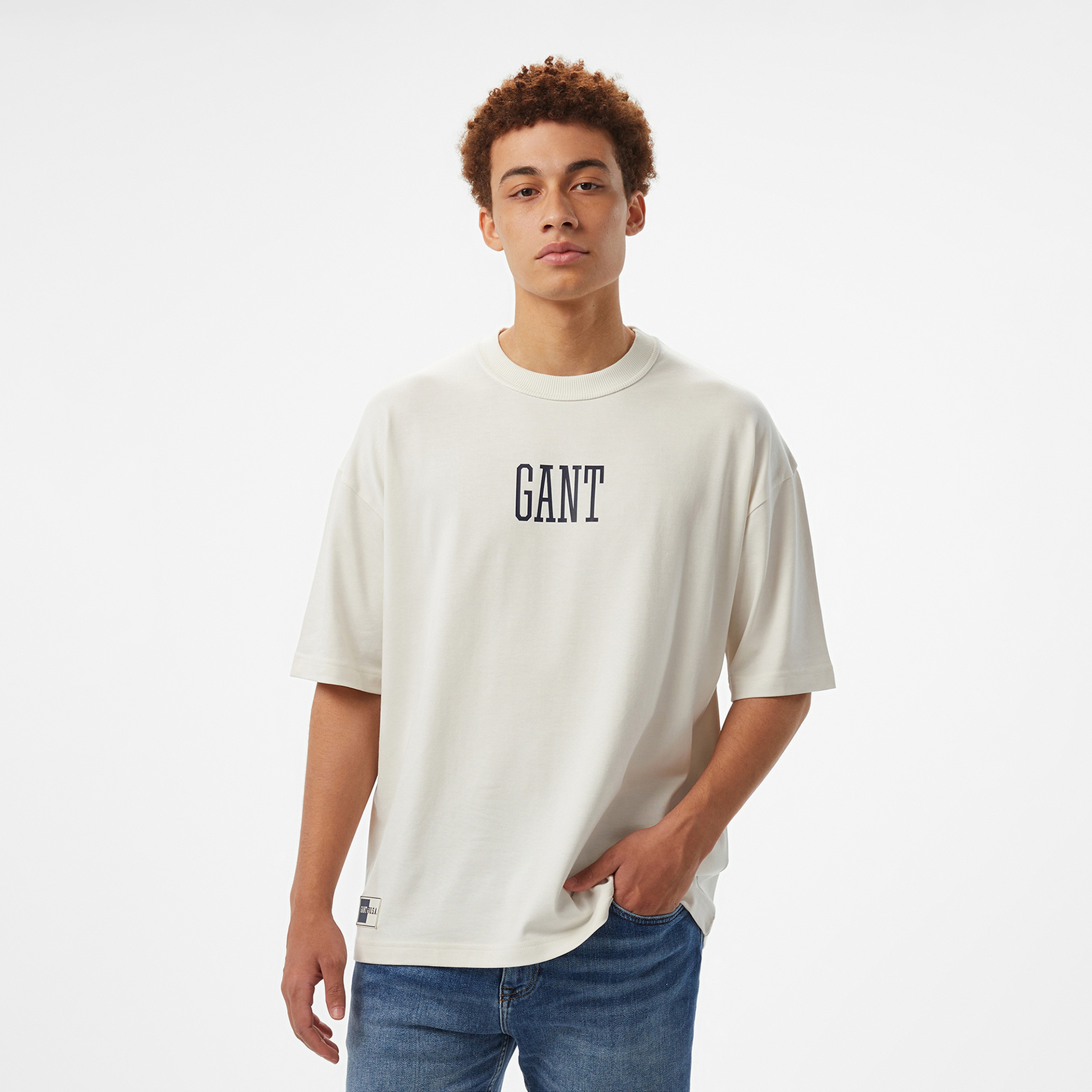 GANT Erkek Beyaz T-Shirt