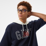 GANT Erkek Lacivert Kapüşonlu T-Shirt