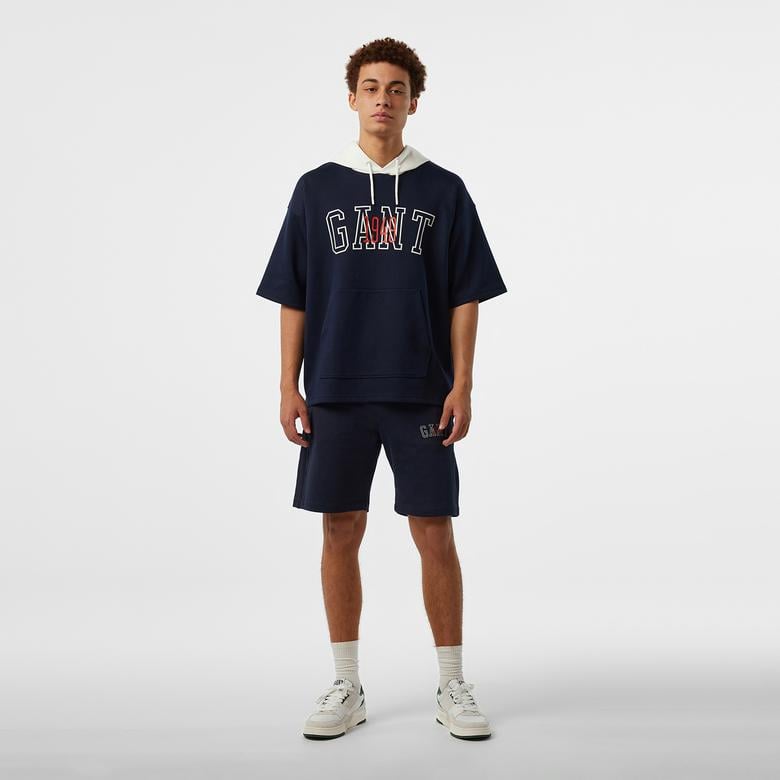 GANT Erkek Lacivert Kapüşonlu T-Shirt