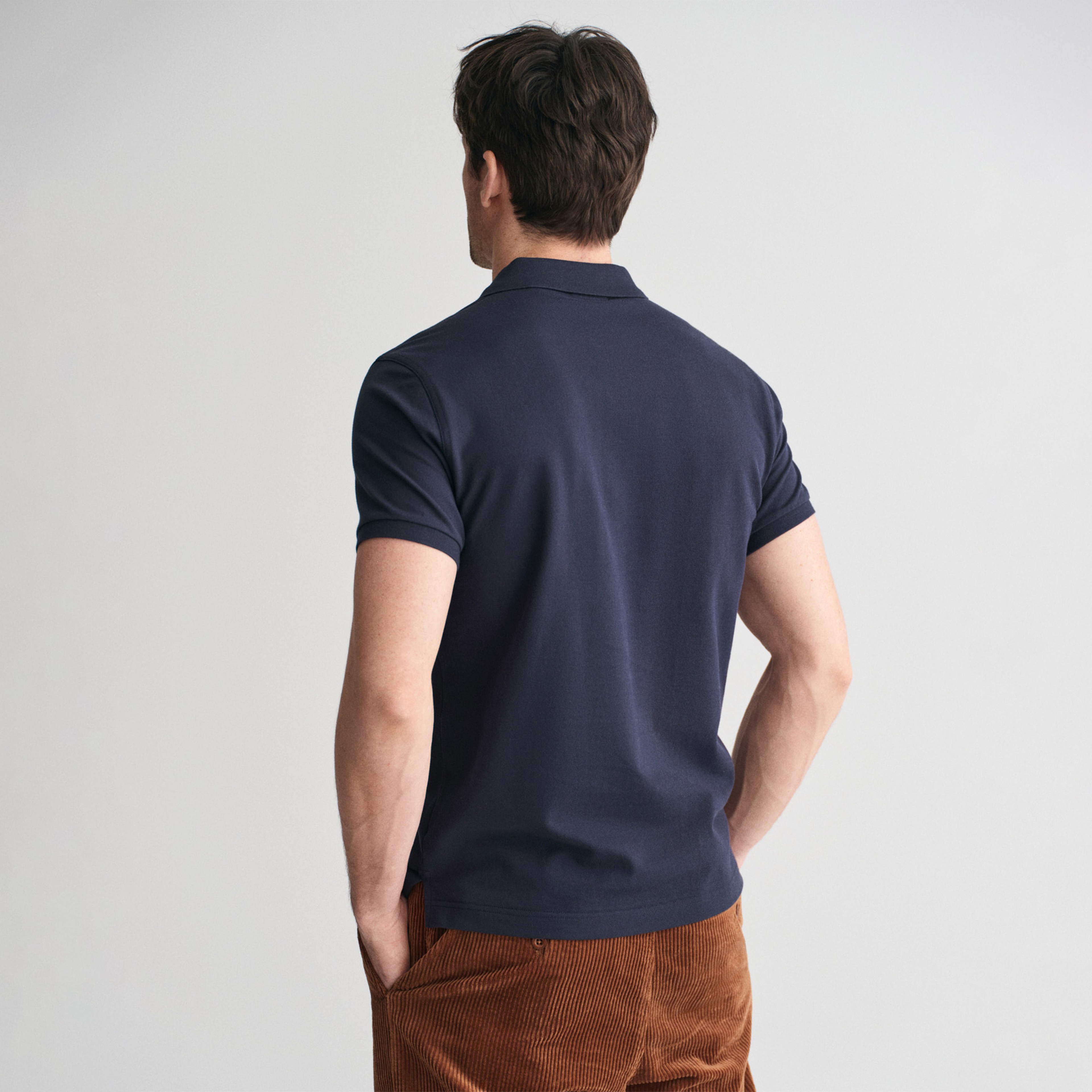 GANT Erkek Lacivert Slim Fit Polo