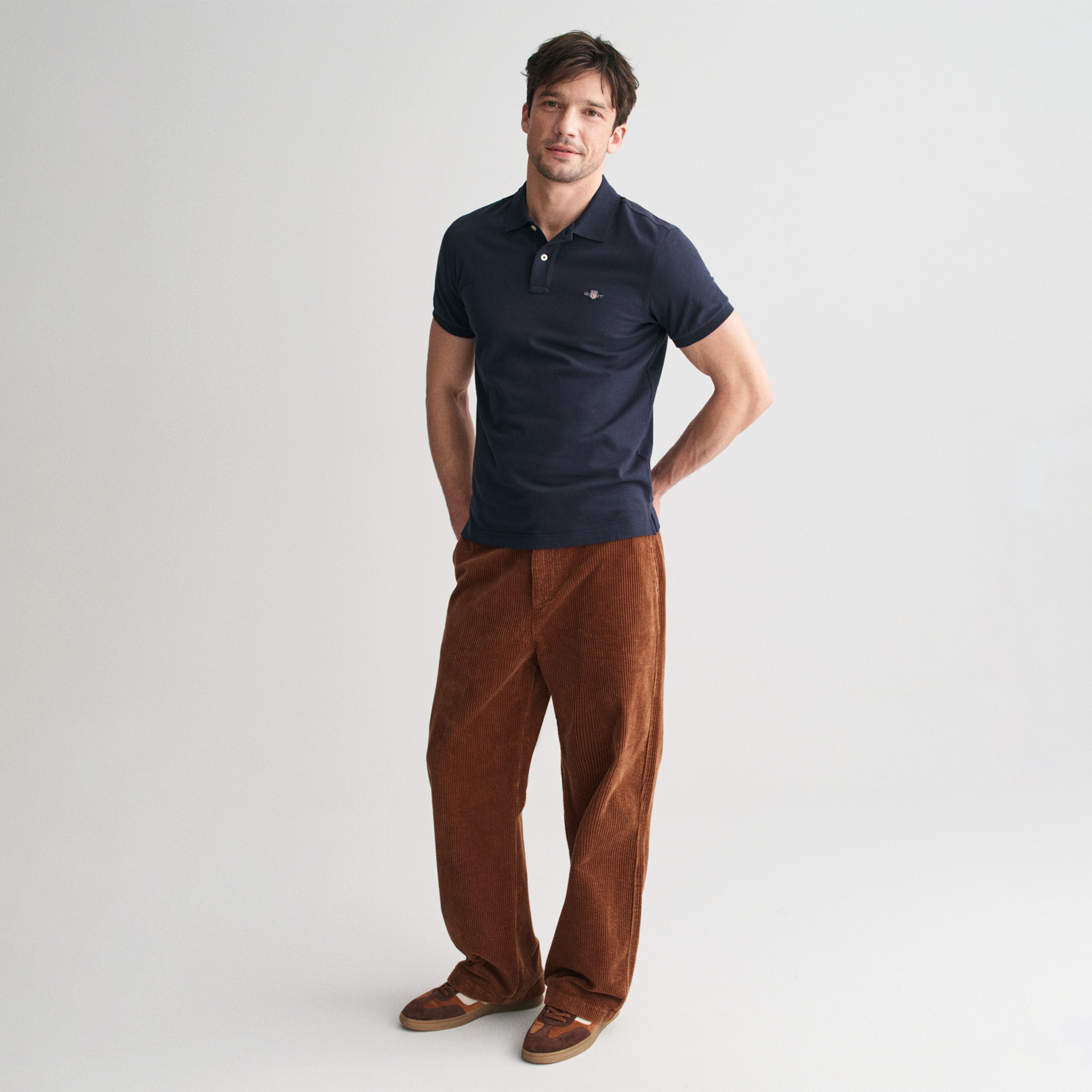 GANT Erkek Lacivert Slim Fit Polo
