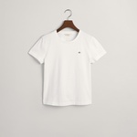 GANT Kadın Beyaz Regular Fit Bisiklet Yaka T-Shirt