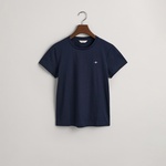 GANT Kadın Lacivert Regular Fit Bisiklet Yaka T-Shirt
