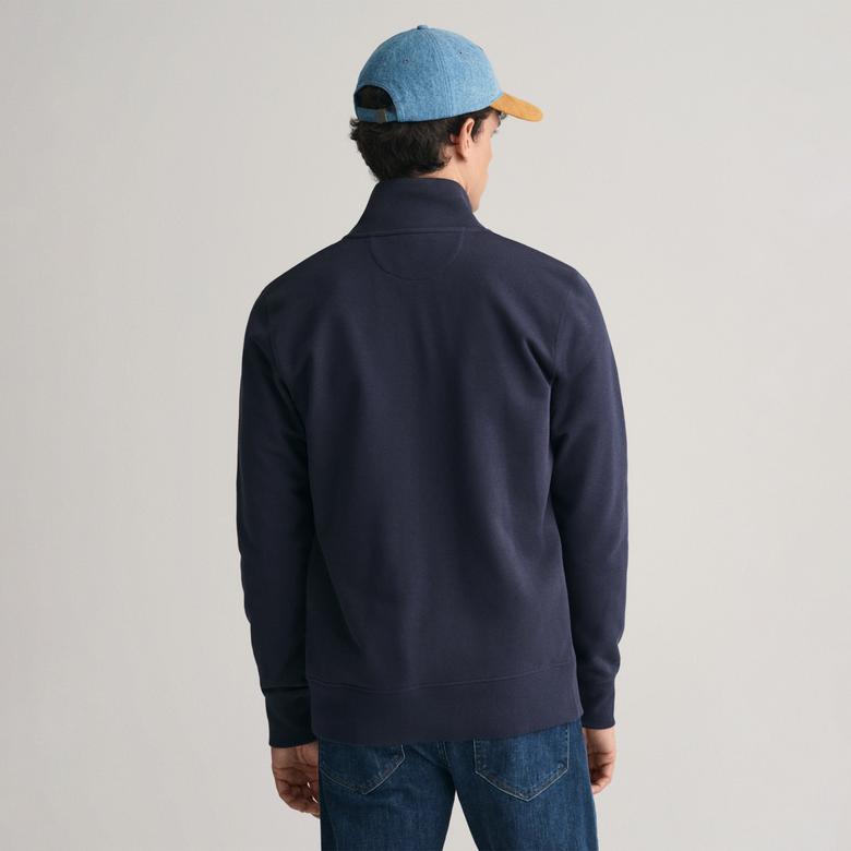 GANT Erkek Lacivert Regular Fit Fermuarlı Sweatshirt