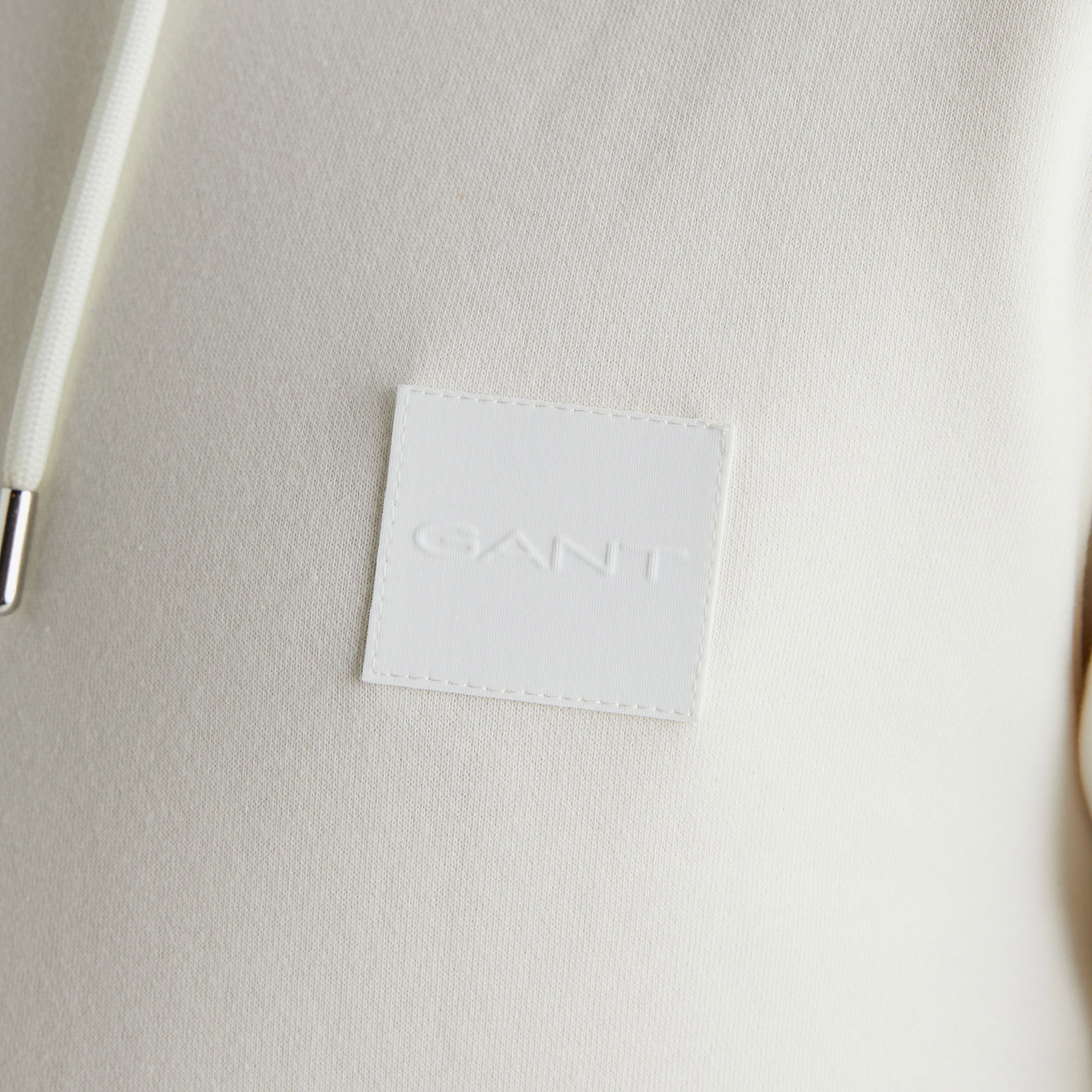 GANT Erkek Krem Regular Fit Kapüşonlu Logolu Sweatshirt