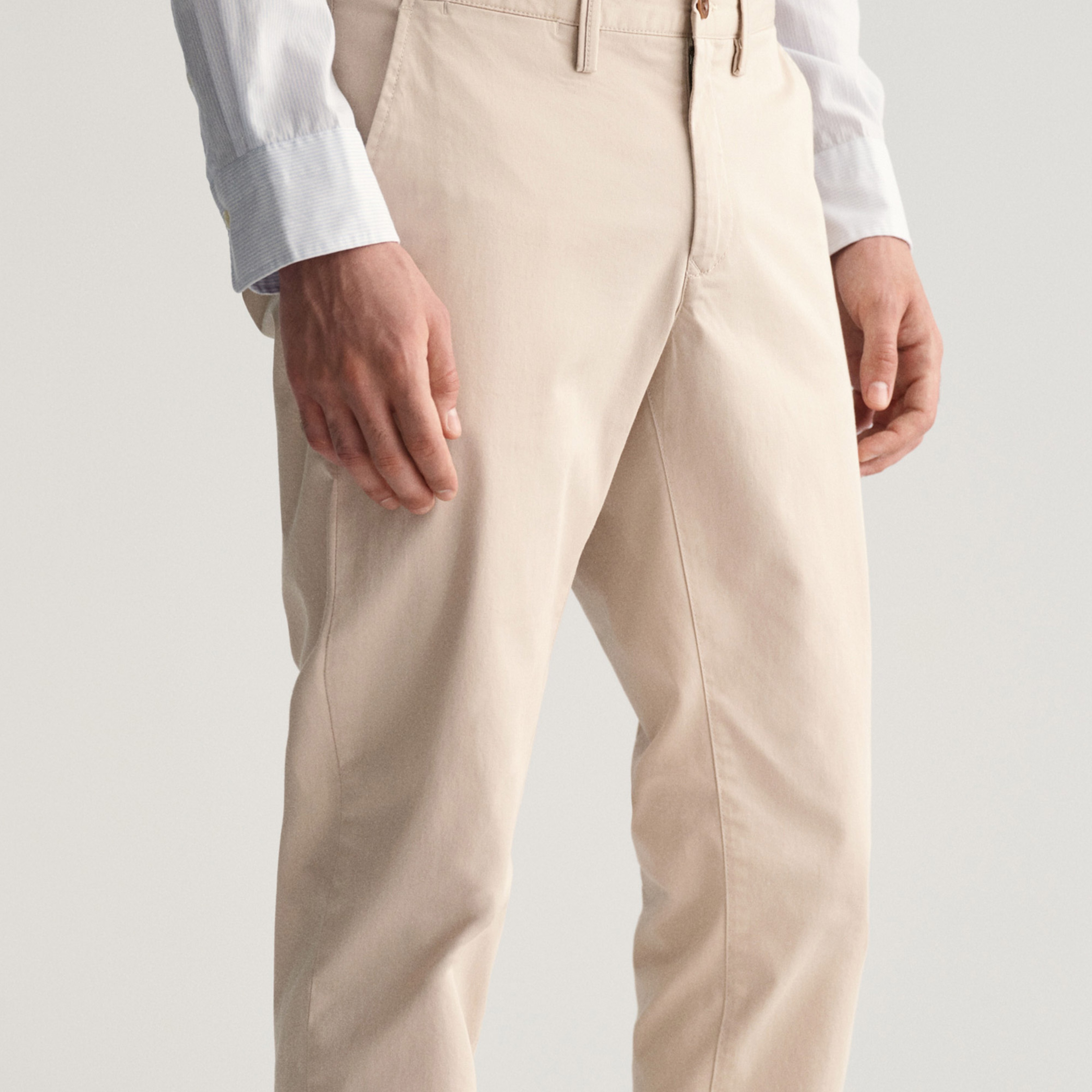 GANT Erkek Krem Slim Fit Chino Pantolon