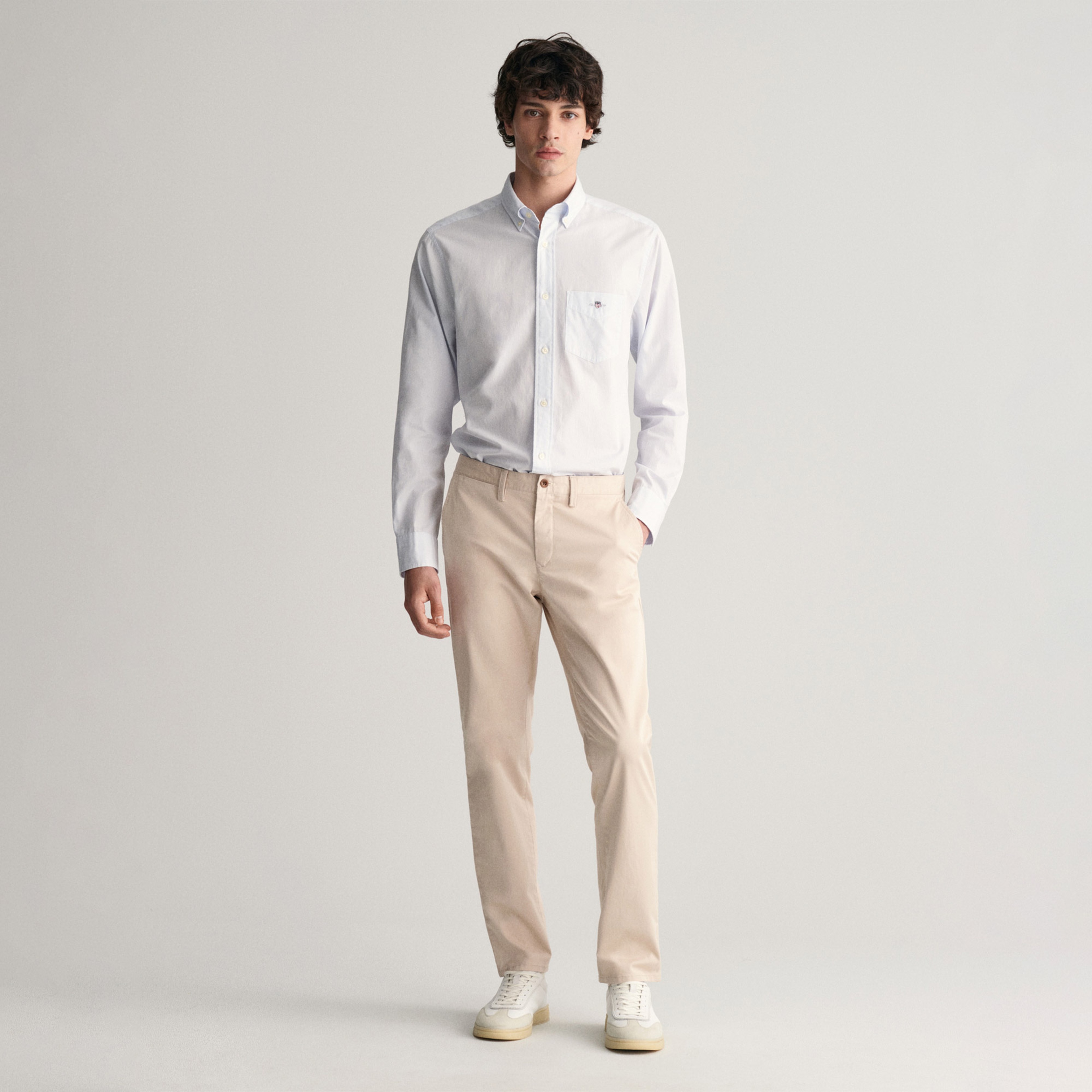GANT Erkek Krem Slim Fit Chino Pantolon