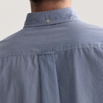 GANT Erkek Mavi Regular Fit Çizgili Düğmeli Yaka Gömlek