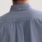 GANT Erkek Mavi Regular Fit Çizgili Düğmeli Yaka Gömlek