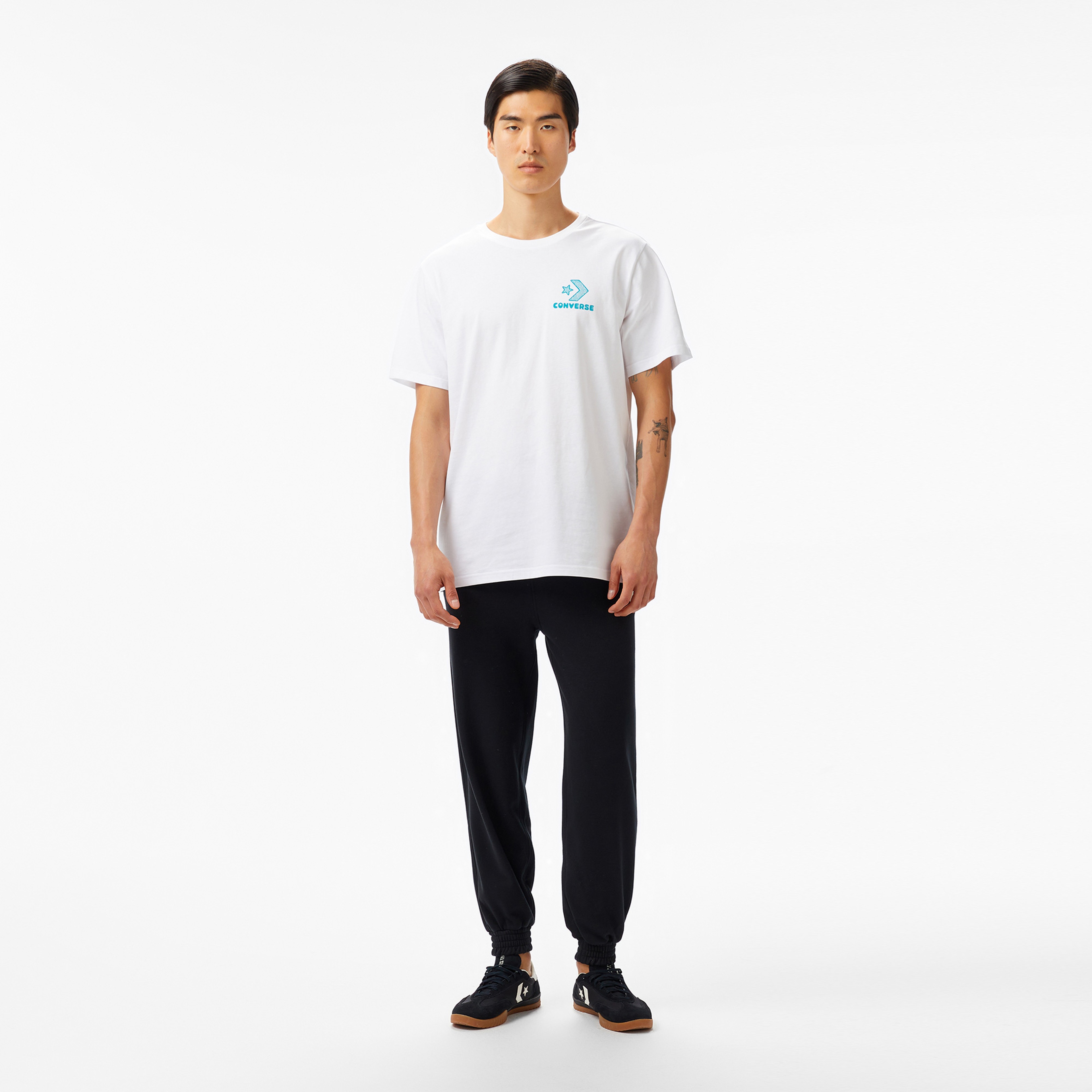 Converse Nature Center Erkek Grafik Baskılı Beyaz T-Shirt