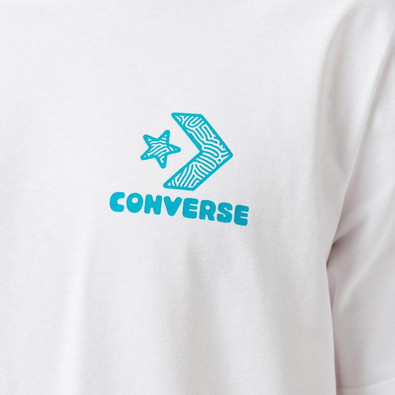 Converse Nature Center Erkek Grafik Baskılı Beyaz T-Shirt
